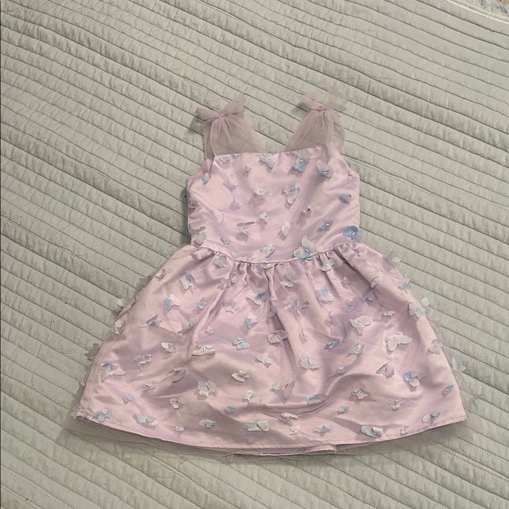 Wonder Nation Light Pink Kids Dress with Butterfly Pattern